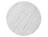Vida 48″ Round White Marble Dining Table by Steve Silver at Eve Furniture