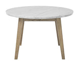 Vida 48″ Round White Marble Dining Table by Steve Silver at Eve Furniture