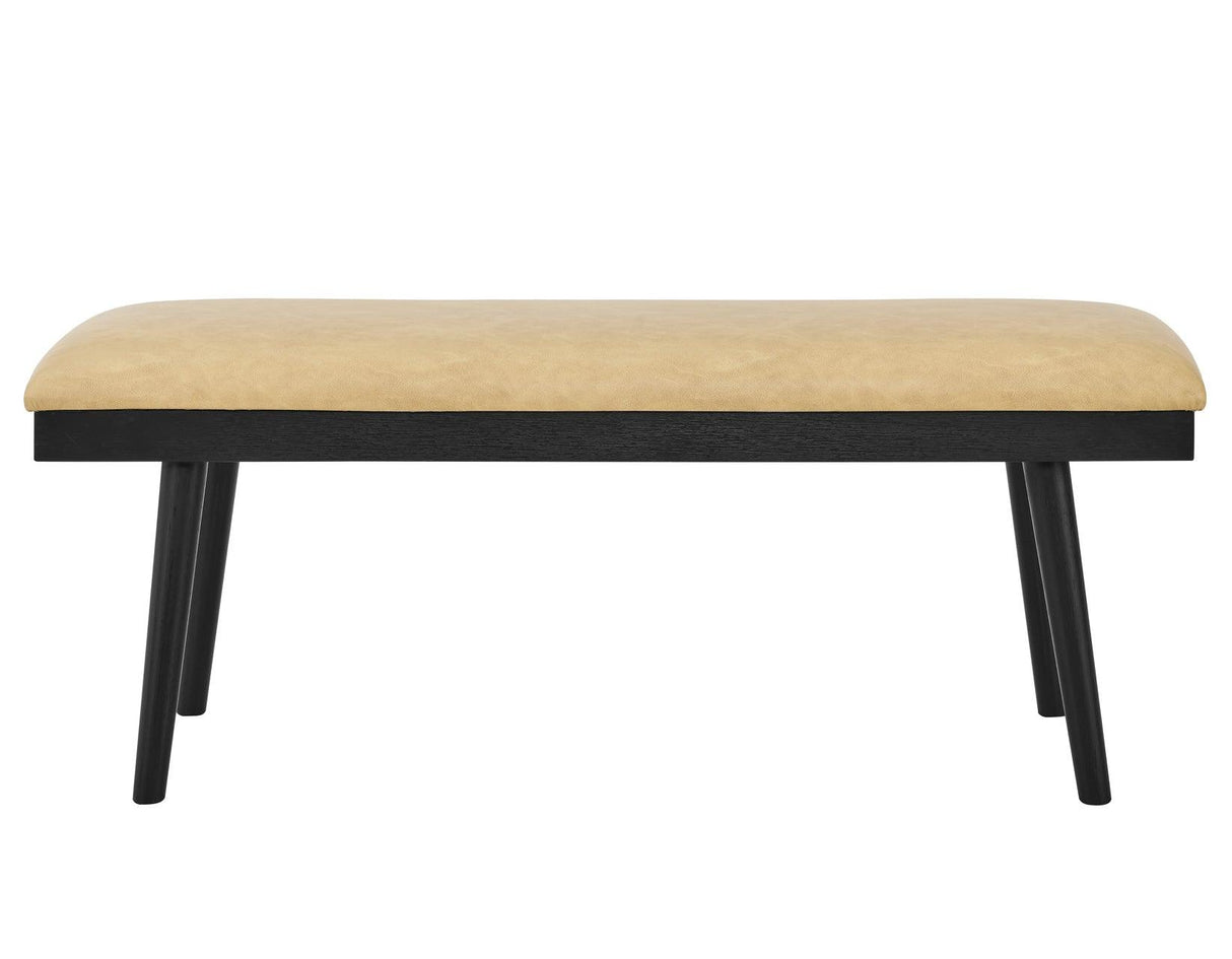 Vida 49″ Sand Vegan Leather Dining Bench by Steve Silver at Eve Furniture