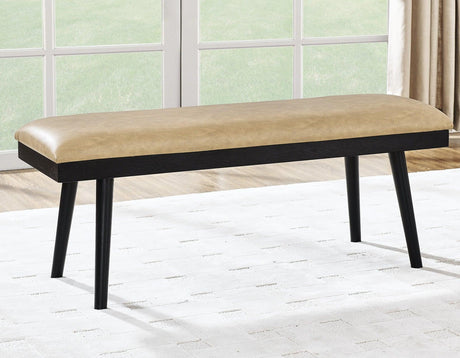 Vida 49″ Sand Vegan Leather Dining Bench by Steve Silver at Eve Furniture