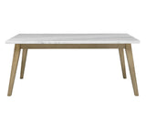 Vida 72″ White Marble Top Dining Table by Steve Silver at Eve Furniture