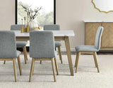 Vida 72″ White Marble Top Dining Table by Steve Silver at Eve Furniture
