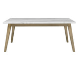 Vida 72″ White Marble Top Dining Table