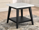 Vida Black Finish Marble Top 3-Piece Table Set by Steve Silver at Eve Furniture