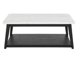 Vida Black Finish Marble Top 3-Piece Table Set by Steve Silver at Eve Furniture
