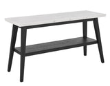 Vida Black Sofa Table, White Marble Top by Steve Silver at Eve Furniture