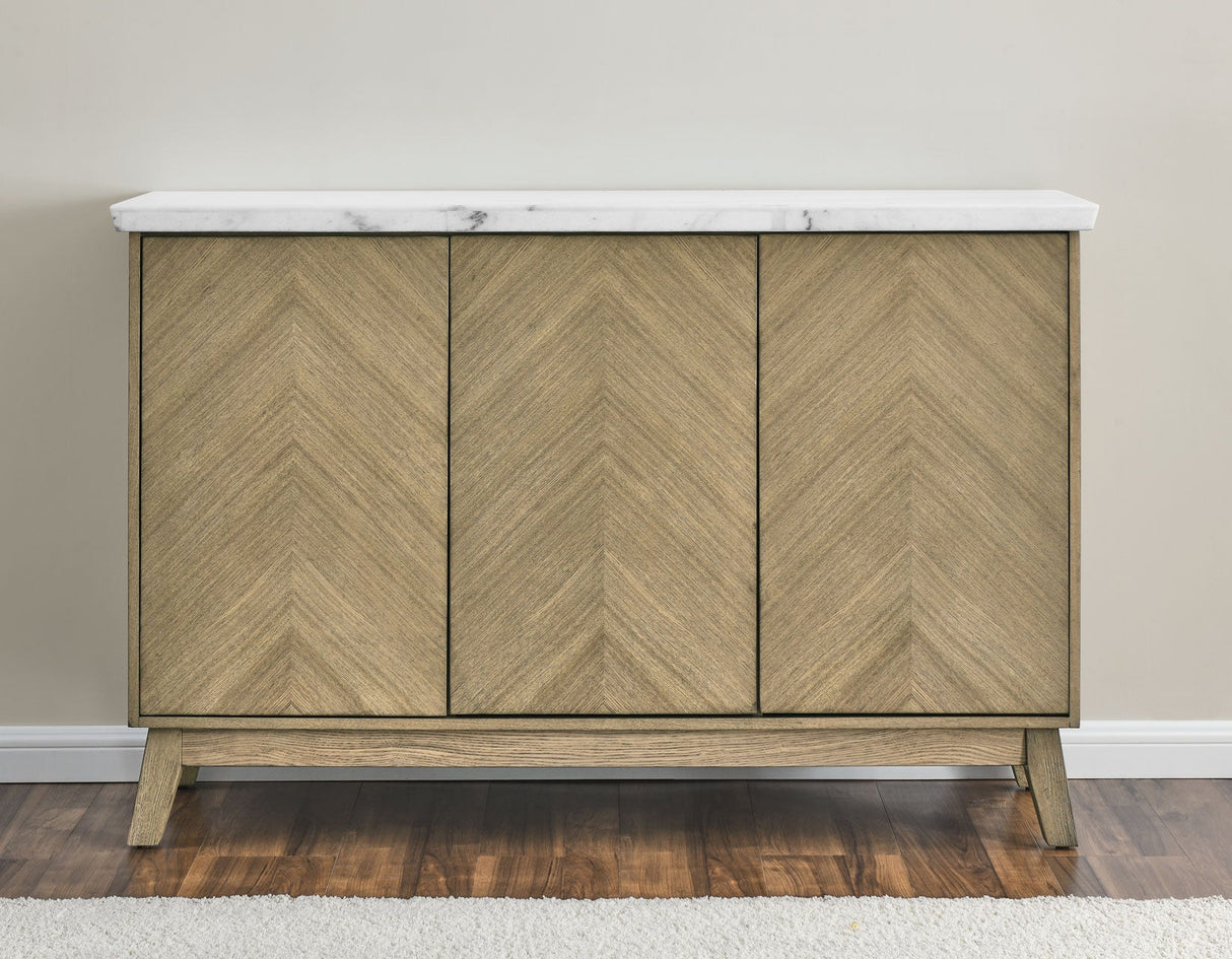 Vida Burnished Blonde/Gray Marble Top Dining Room Set by Steve Silver at Eve Furniture