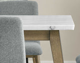 Vida Burnished Blonde/Gray Marble Top Dining Room Set by Steve Silver at Eve Furniture
