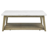 Vida Marble Top Cocktail Table w/Casters