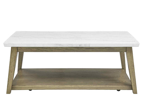 Vida Marble Top Cocktail Table w/Casters