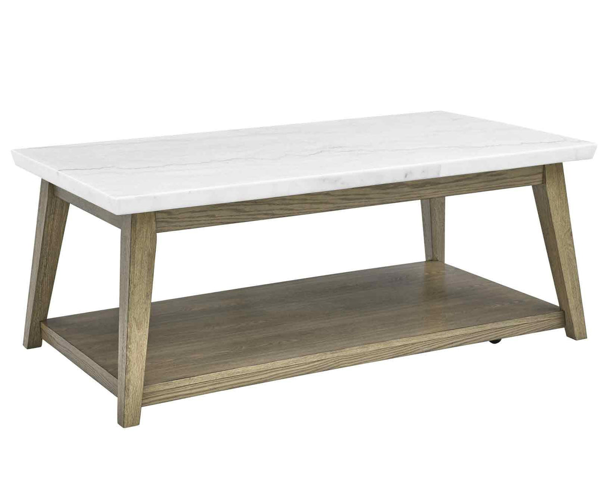 Vida Marble Top Cocktail Table w/Casters by Steve Silver at Eve Furniture