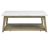 Vida Marble Top Cocktail Table w/Casters by Steve Silver at Eve Furniture