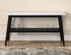 Vida Marble Top Sofa Table, Black Finish by Steve Silver at Eve Furniture