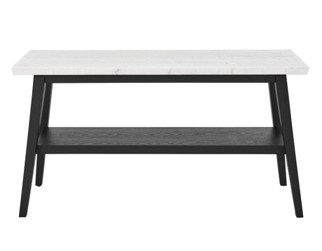 Vida Marble Top Sofa Table, Black Finish by Steve Silver at Eve Furniture