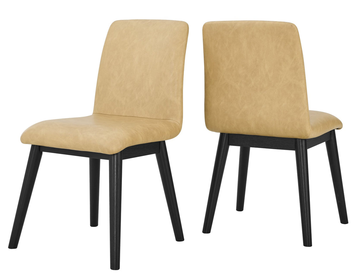 Vida Sand Vegan Leather Side Chair, Set of 2 by Steve Silver at Eve Furniture