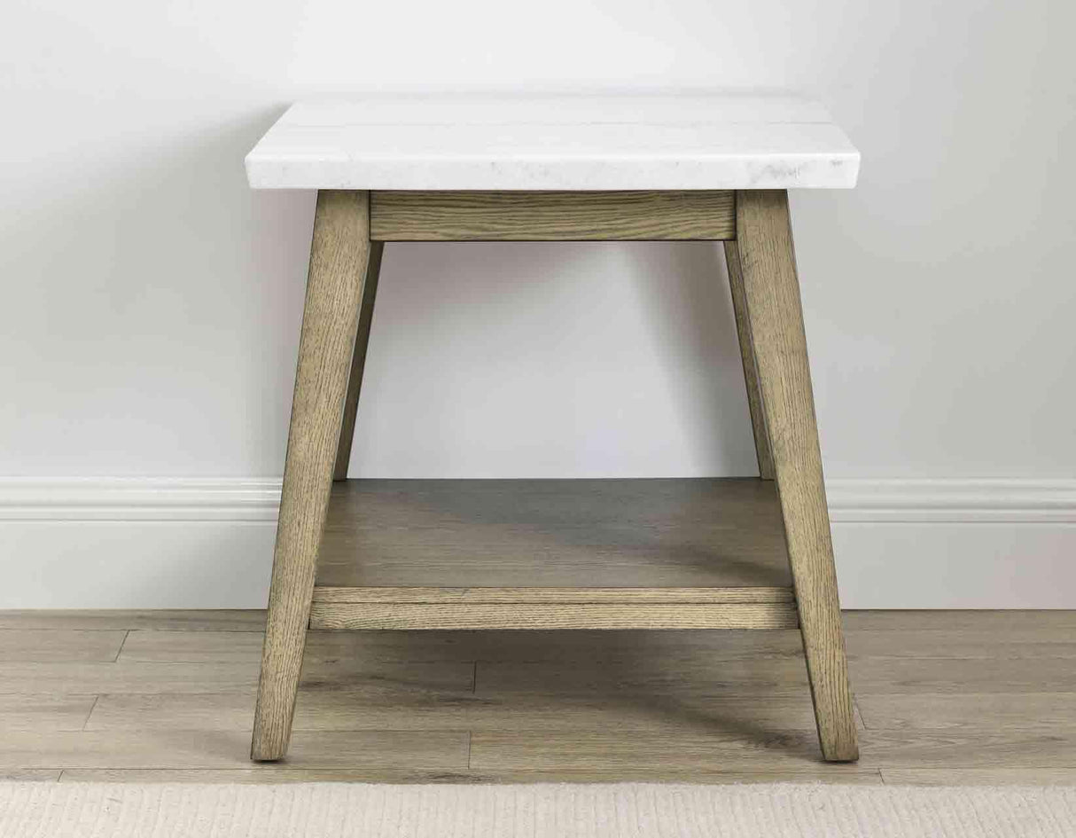 Vida White Marble Top 3-Piece Table Set by Steve Silver at Eve Furniture