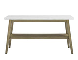 Vida White Marble Top 3-Piece Table Set by Steve Silver at Eve Furniture