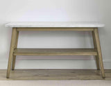 Vida White Marble Top 3-Piece Table Set by Steve Silver at Eve Furniture
