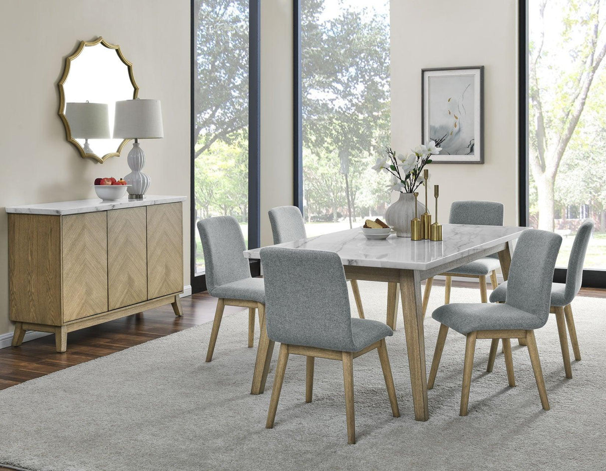 Vida White Marble Top Server by Steve Silver at Eve Furniture