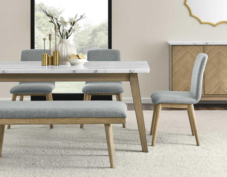 Vida White Marble Top Server by Steve Silver at Eve Furniture