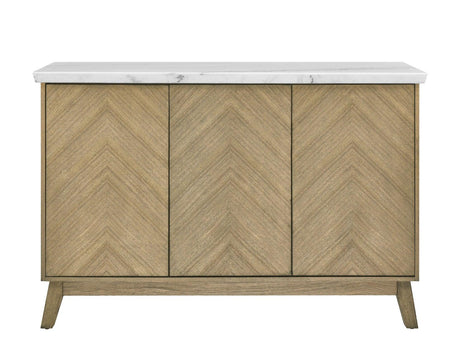 Vida White Marble Top Server by Steve Silver at Eve Furniture