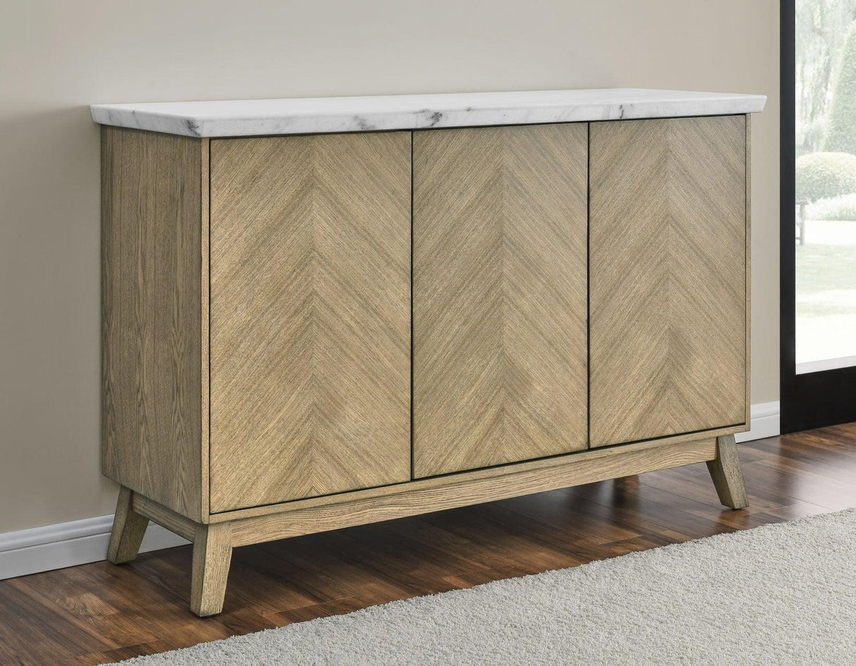 Vida White Marble Top Server by Steve Silver at Eve Furniture