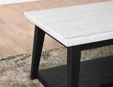 Vida Black Finish Marble Top 3-Piece Table Set by Steve Silver at Eve Furniture