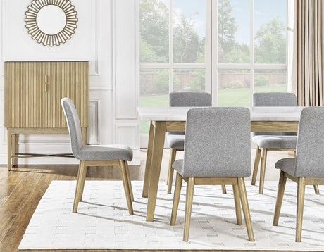 Vida Marble Top WIne Cabinet, Blonde Finish by Steve Silver at Eve Furniture