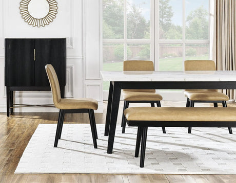Vida Vegan Leather Side Chair, Sand by Steve Silver at Eve Furniture