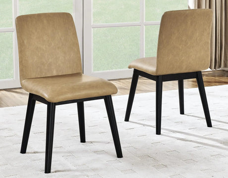 Vida Vegan Leather Side Chair, Sand by Steve Silver at Eve Furniture