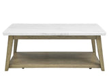 Vida White Marble Top 3-Piece Table Set by Steve Silver at Eve Furniture