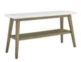 Vida White Marble Top 3-Piece Table Set by Steve Silver at Eve Furniture