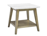 Vida White Marble Top 3-Piece Table Set by Steve Silver at Eve Furniture