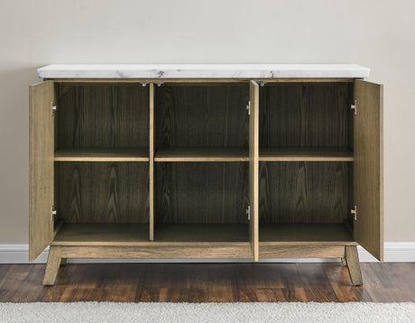 Vida White Marble Top Server by Steve Silver at Eve Furniture