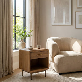 Vidaz Brown Side Table by Zuomod at Eve Furniture
