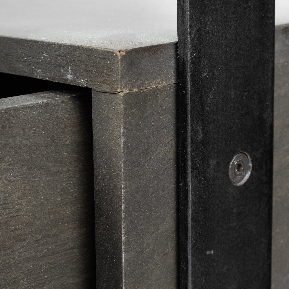 Vidro 54x30 Rectangular Glass Top Black Solid Wood Drawers & Black Frame Coffee Table by Mercana at Eve Furniture