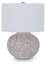 Vien Distressed White Table Lamp by ASHLEY FURNITURE at Eve Furniture