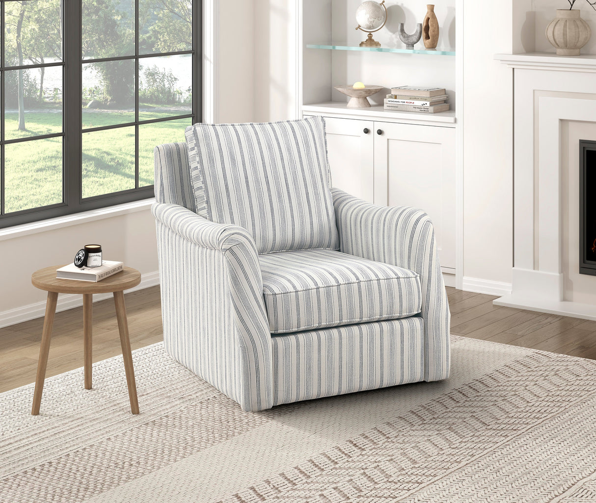 Vienna Beige Swivel Chair by Homelegance at Eve Furniture