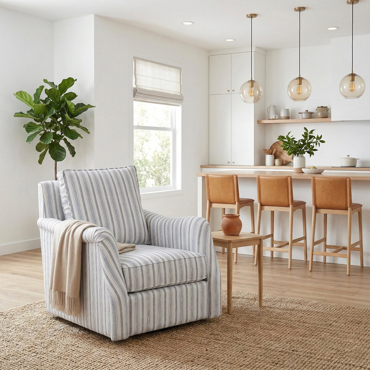 Vienna Beige Swivel Chair by Homelegance at Eve Furniture
