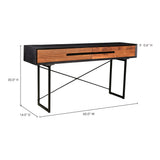 Vienna Light Brown Console Table by Moe's Home at Eve Furniture