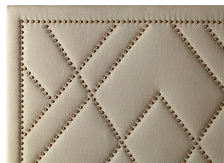 Vienne Nailhead Patterned Upholstered Headboard in Powder by Modus Furniture at Eve Furniture