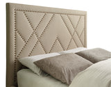 Vienne Nailhead Patterned Upholstered Headboard in Powder by Modus Furniture at Eve Furniture