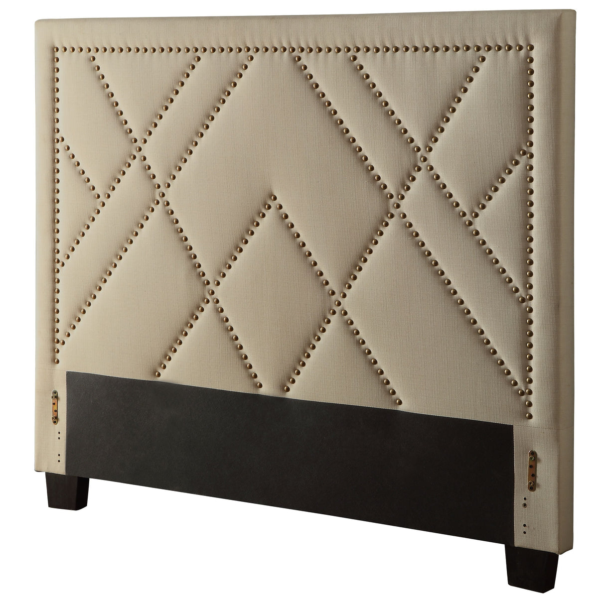 Vienne Nailhead Patterned Upholstered Headboard in Powder by Modus Furniture at Eve Furniture