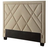Vienne Nailhead Patterned Upholstered Headboard in Powder by Modus Furniture at Eve Furniture
