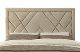 Vienne Nailhead Patterned Upholstered Headboard in Powder by Modus Furniture at Eve Furniture