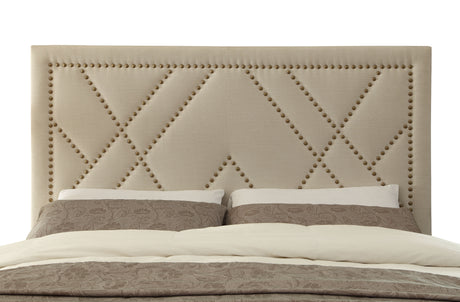 Vienne Nailhead Patterned Upholstered Headboard in Powder by Modus Furniture at Eve Furniture
