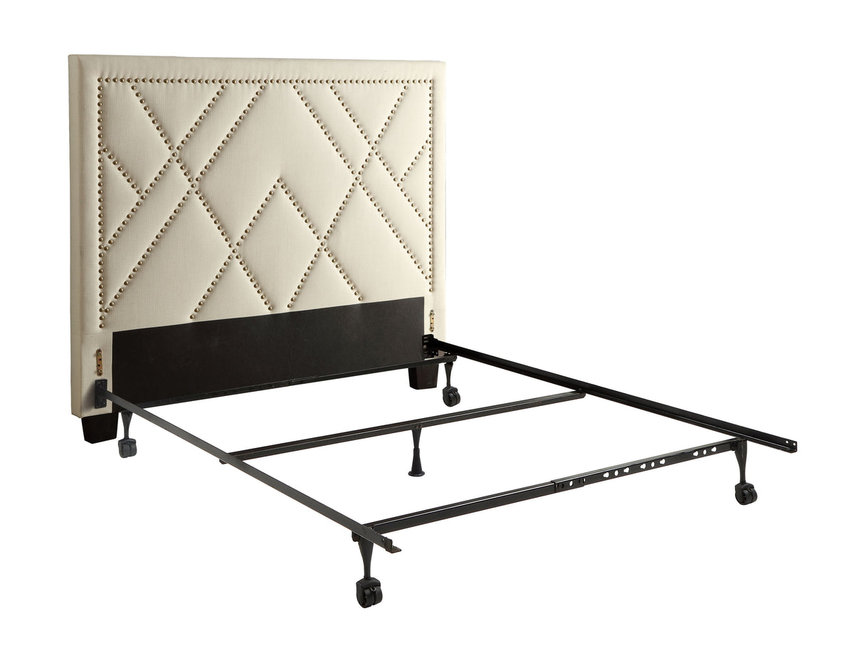 Vienne Nailhead Patterned Upholstered Headboard in Powder by Modus Furniture at Eve Furniture