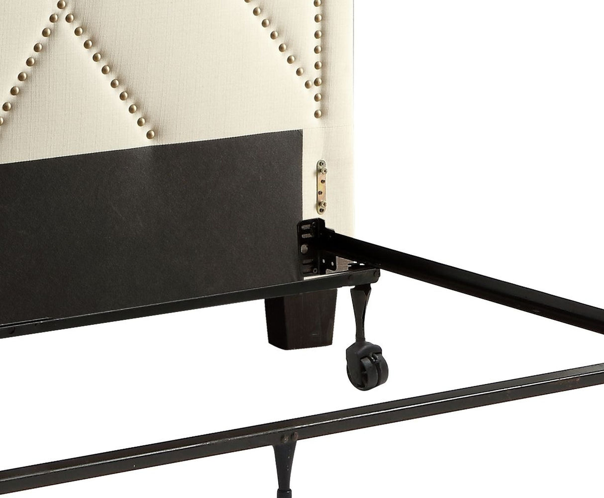 Vienne Nailhead Patterned Upholstered Headboard in Powder by Modus Furniture at Eve Furniture