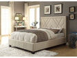 Vienne Nailhead Upholstered Full Platform Storage Bed in Powder by Modus Furniture at Eve Furniture