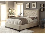 Vienne Nailhead Upholstered Full Platform Storage Bed in Powder by Modus Furniture at Eve Furniture